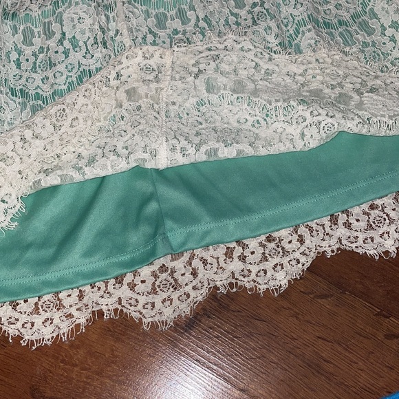 Dress with lace overlay - Picture 5 of 6